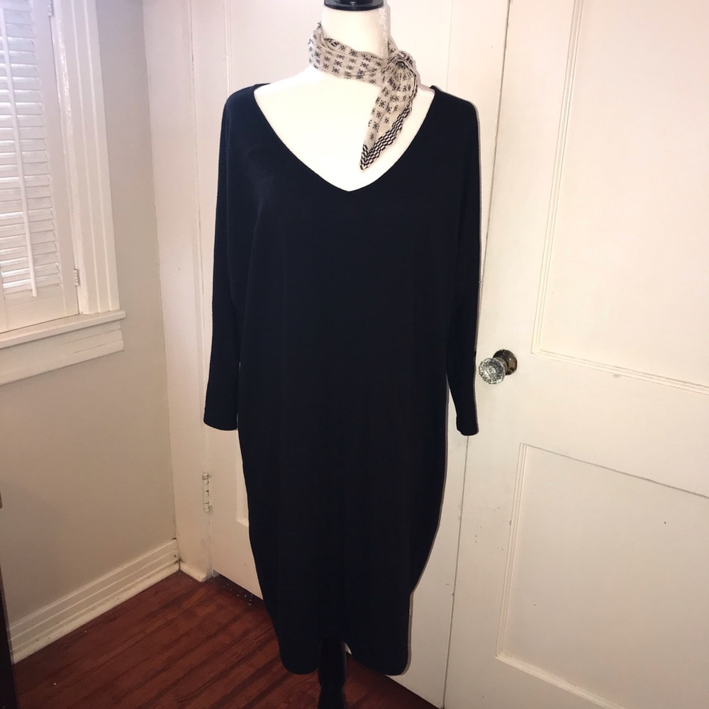 Old Navy black knee length tunic dress XL Tall